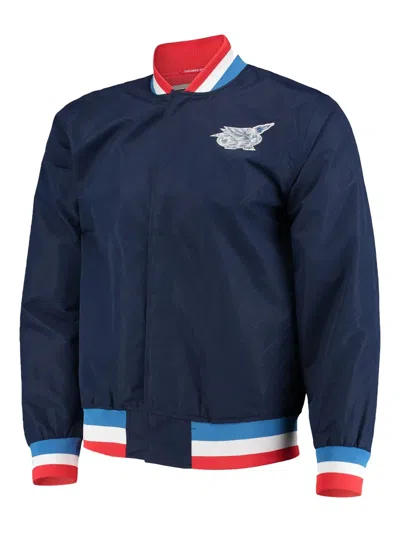 Mitchell & Ness X Houston Rockets Logo-detail Jacket In Blue