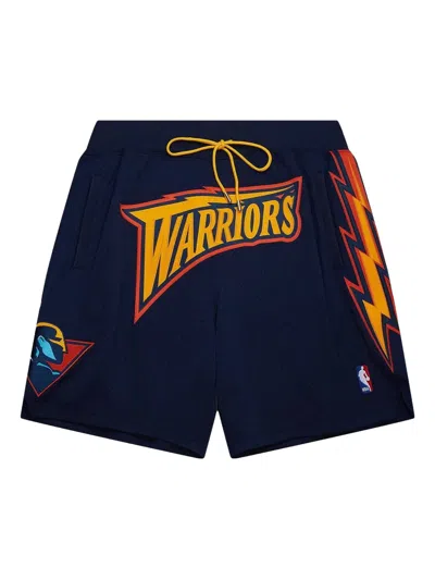 Mitchell & Ness X Just Don Golden State Warriors Authentic Shorts In Blue