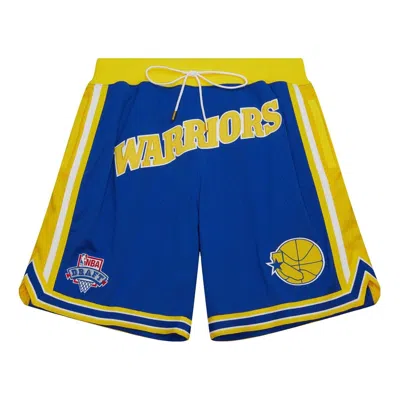 Mitchell & Ness X Just Don Hardwood Classics Shorts 'golden State Warriors 1993' In Blue