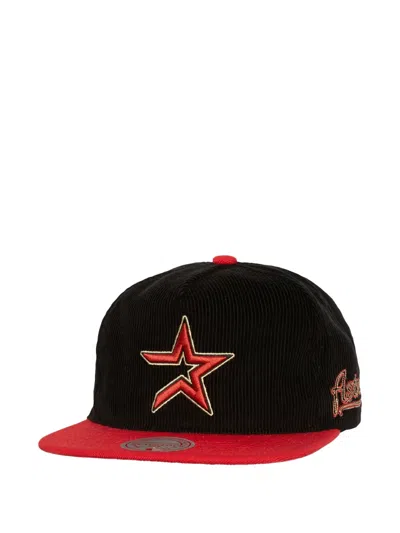 Mitchell & Ness X Mbl Houston Astros Cord Embroidered Cap In Black