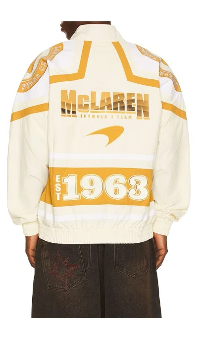 Mitchell & Ness X Mclaren Formula 1 Throw It Back Windbreaker Jacket In White