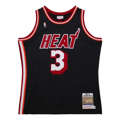 MITCHELL & NESS MITCHELL & NESS X MIAMI HEAT DARK HWC 2013-14 JERSEY 'DWYANE WADE 3'