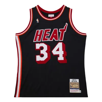 MITCHELL & NESS MITCHELL & NESS X MIAMI HEAT DARK HWC 2013-14 JERSEY 'RAY ALLEN 34'