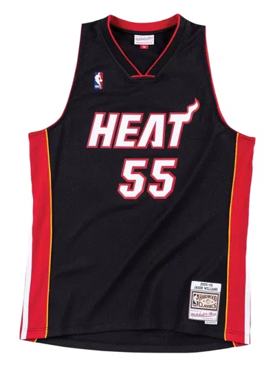 Mitchell & Ness X Miami Heat Dark Jersey Tank Top In Black