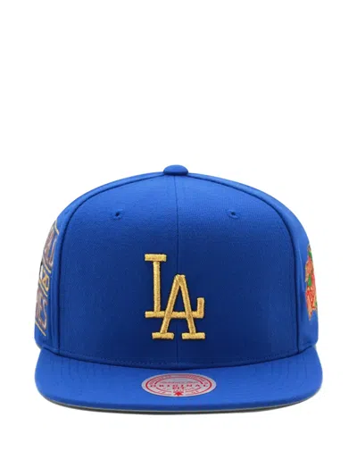 Mitchell & Ness X Mlb Champ'd Up Los Angeles Dodgers Embroidered Snapback Cap In Blue