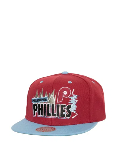 Mitchell & Ness X Mlb Cooperstown Buzz Philadelphia Phillies Snapback Cap In Red