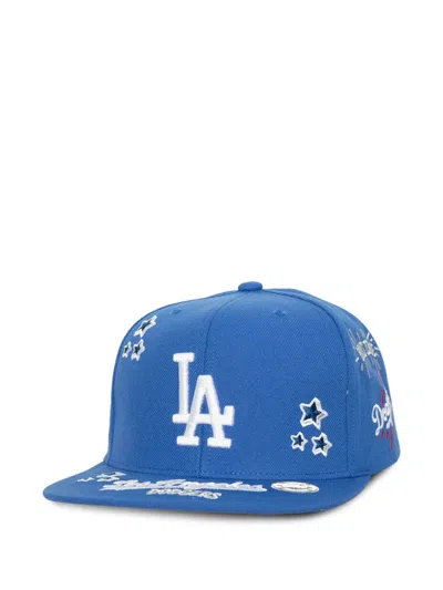Mitchell & Ness X Mlb Los Angeles Dodgers Embroidered Snapback Cap In Blue