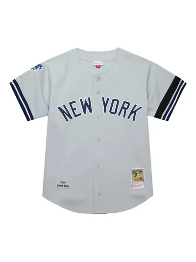 Mitchell & Ness X Mlb New York Yankees 2000 Derek Jeter Shirt In Gray