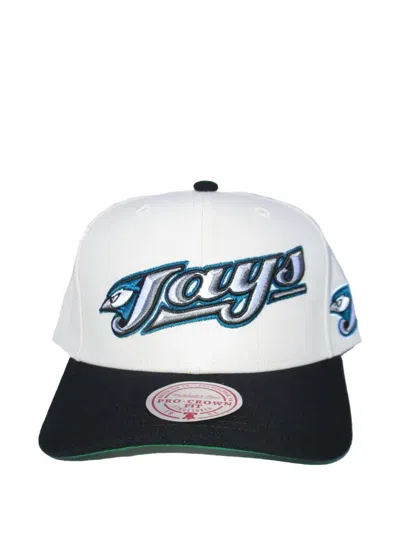 Mitchell & Ness X Mlb Off Word Pro Baseball Cap In White