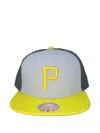 Mitchell & Ness X Mlb Pittsburgh Pirates Triple Play Liberty Embroidered Cap In Gray