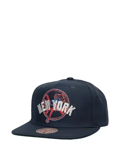 Mitchell & Ness X Mlb Yankees Embroidered Baseball Cap In Pattern