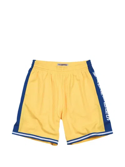 Mitchell & Ness X Nba 1974-75 Golden State Warriors Track Shorts In Yellow