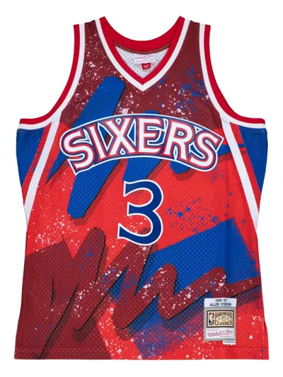 Mitchell & Ness X Nba 76ers 1996 Allen Iverson Hyper Hoops Swingman Tank Top In Red