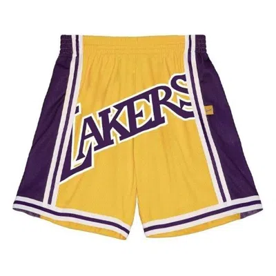 Mitchell & Ness X Nba Big Face 2.0 Shorts 'los Angeles Lakers' In Yellow
