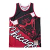 Mitchell & Ness Men's Black Chicago Bulls Big Face 5.0 Fashion Tank Top In Red