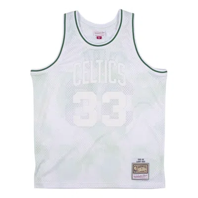 Mitchell & Ness X Nba Boston Celtics 1985-86 Cloudy Skies Jersey 'larry Bird 33' In Gray