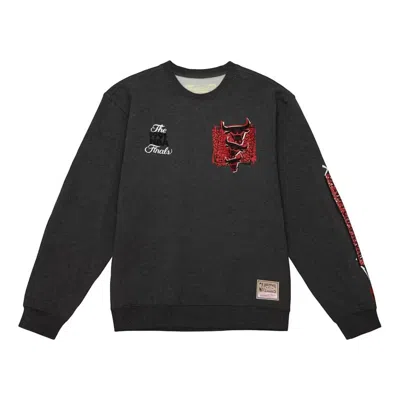 Mitchell & Ness X Nba Chicago Bulls 1991 Finals Pullover Sweatshirt 'grey' In Black