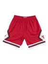 Mitchell & Ness X Nba Chicago Bulls 75-76 Swingman Shorts In Red