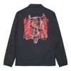 Mitchell & Ness X Nba Chicago Bulls Born And Bred Windbreaker Jacket 'black' In Multi