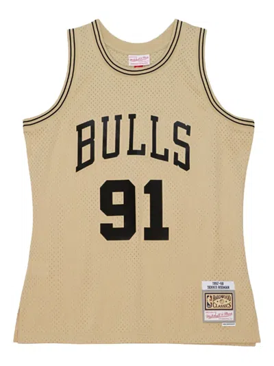 Mitchell & Ness X Nba Chicago Bulls Dennis Rodman 1997-98 Swingman Tank Top In Brown