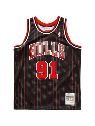 Mitchell & Ness X Nba Chicago Bulls Dennis Rodman Swingman Jersey In Black