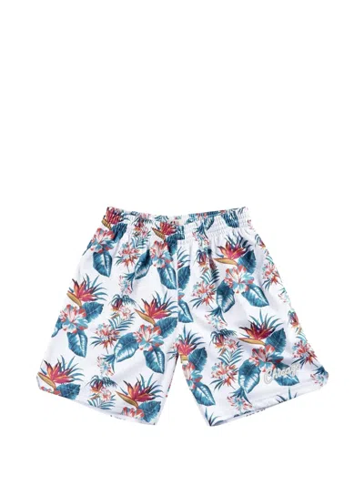 Mitchell & Ness X Nba Chicago Bulls Floral-print Shorts In Multi