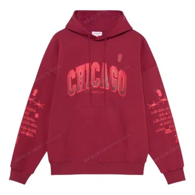 Mitchell & Ness X Nba Chicago Bulls Hoodie 'red' In Burgundy