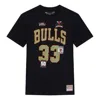 Mitchell & Ness X Nba Chicago Bulls Script T-shirt 'scottie Pippen 33' In Black