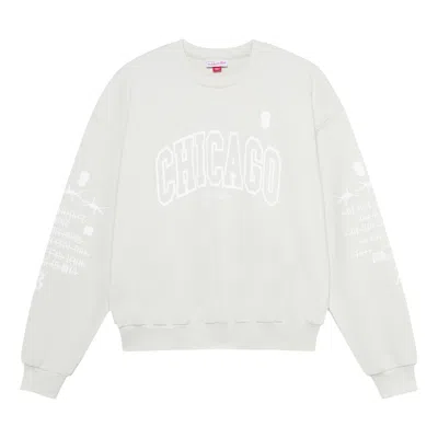 Mitchell & Ness X Nba Chicago Bulls Sweatshirt 'grey' In White