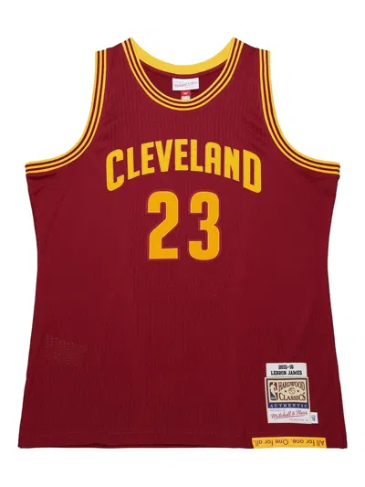 Mitchell & Ness X Nba Cleveland Cavaliers 2015-16 Lebron James Trikot In Red