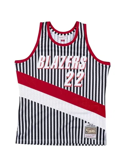 Mitchell & Ness X Nba Clyde Drexler Striped Swingman Vest In Multi