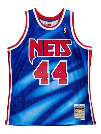 Mitchell & Ness X Nba Derrick Coleman New Jersey Nets 1990-91 Swingman Trikot In Blue