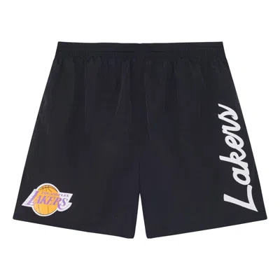 Mitchell & Ness X Nba Essential Nylon Shorts Black 'la Lakers '