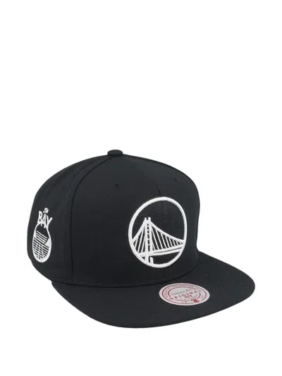 Mitchell & Ness X Nba Evergreen Golden State Warriors Snapback Cap In Black