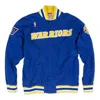 Mitchell & Ness X Nba Golden State Warriors 1996-97 Warm Up Jacket 'blue Yellow'