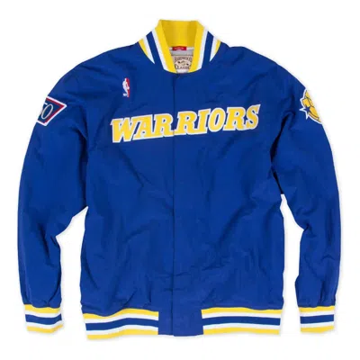 Mitchell & Ness X Nba Golden State Warriors 1996-97 Warm Up Jacket 'blue Yellow'