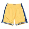 Mitchell & Ness X Nba Golden State Warriors Home 1974-75 Swingman Shorts 'yellow Blue'