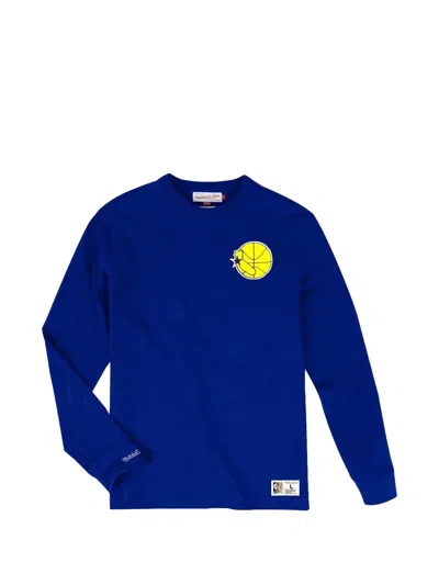 Mitchell & Ness X Nba Golden State Warriors Long-sleeve T-shirt In Blue