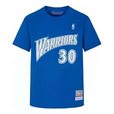 Mitchell & Ness X Nba Golden State Warriors Name Number T-shirt 'stephen Curry 30' In Blue