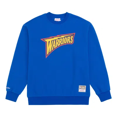 Mitchell & Ness X Nba Golden State Warriors Sweatshirt 'blue Yellow'