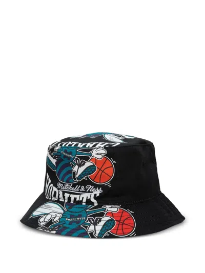 Mitchell & Ness X Nba Hardwood Classics Charlotte Hornets Bucket Hat In Black