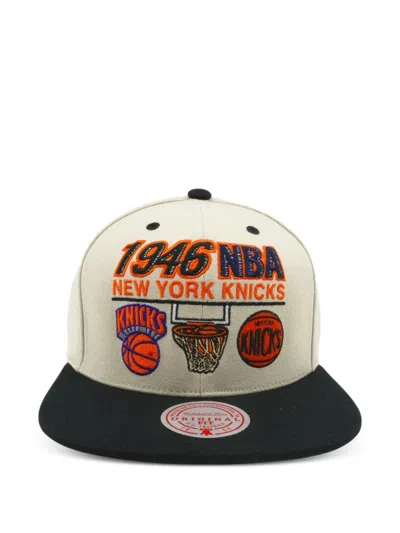 Mitchell & Ness X Nba Hardwood Classics First Of Many New York Knicks Embroidered Snapback Cap In Neutral