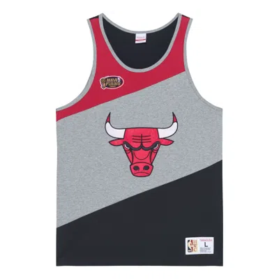 Mitchell & Ness X Nba Hwc Colorblocked Cotton Tank 'chicago Bulls' In Gray