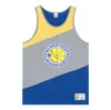 Mitchell & Ness X Nba Hwc Colorblocked Cotton Tank 'golden State Warriors' In Multi
