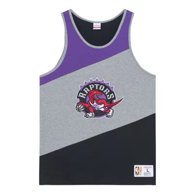 Mitchell & Ness X Nba Hwc Colorblocked Cotton Tank 'toronto Raptors' In Black