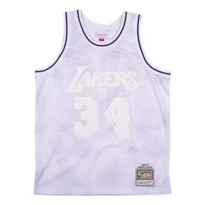 Mitchell & Ness X Nba La Lakers 1996-97 Cloudy Skies Swingman Jersey 'shaquille O'neal 34' In Purple