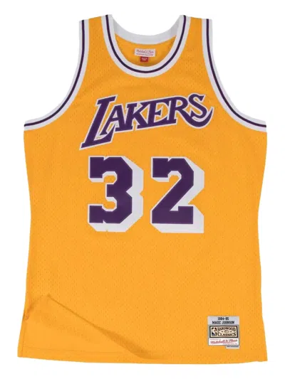 Mitchell & Ness X Nba Lakers 84 Magic Johnson Swingman Home Tank Top