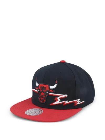Mitchell & Ness X Nba Life Line Chicago Bulls Cap In Blue