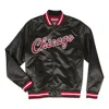 Mitchell & Ness Men's  Black Chicago Bulls Big And Tall Hardwood Classics Raglan Satin Full-snap Jack In Black