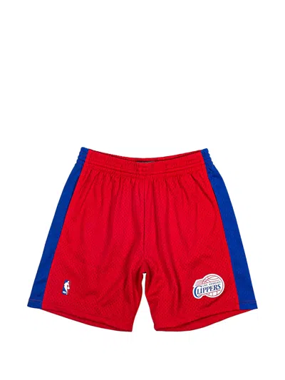Mitchell & Ness X Nba Los Angeles Clippers Track Shorts In Red